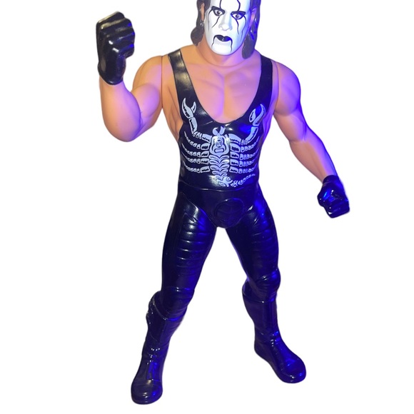 Vintage WCW 1998 Signature Series STING 12" WHITE FACE Poseable Action Fig - Picture 2 of 5